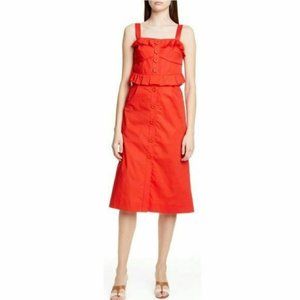 Sea New York Button‎ Front Corset Midi Dress Sz 2